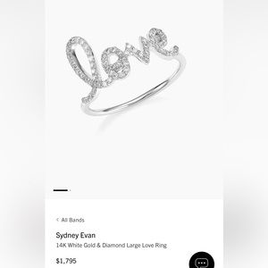 Real diamond Iove ring size 5.5